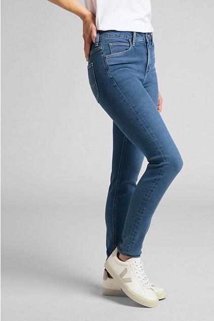 Lee Pantalone jeans da donna Scarlett High Waist L626QDDM blu chiaro