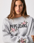 PepeJeans Sweatshirt with Portia Front Embroidery PL581133 grey
