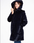 Censured Fake fur plain CW1881TFRCN 90 black
