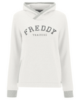 Freddy Hoodie with Houndstooth and Lurex details F1WTRS6 W69 white