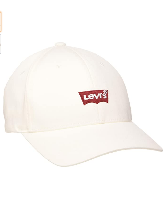 Levi&#39;s cap with curved visor Mid Batwing Flexfit 230885-06-51 white