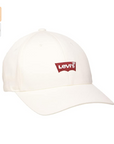 Levi's berretto con visiera curva Mid Batwing Flexfit 230885-06-51 bianco