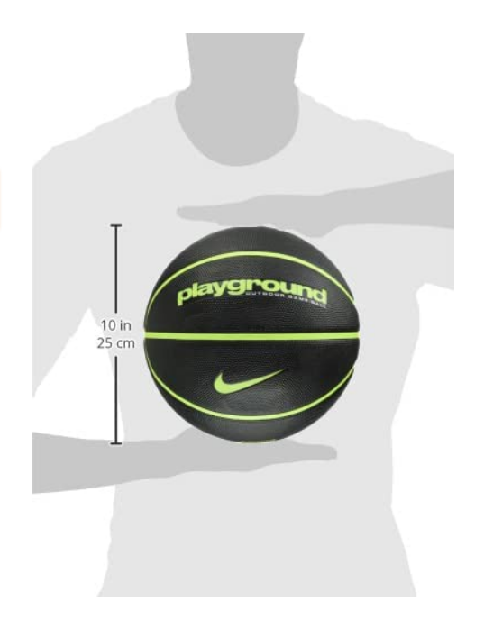 Nike pallone da pallacanestro Everyday Playground misura 7 100.4498.085.07 nero-limone