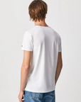 Pepe Jeans men's short-sleeved t-shirt with Original Basic printed logo PM508212 800 white