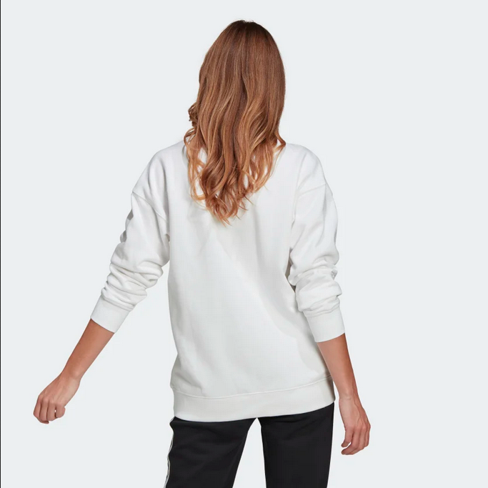 Adidas Originals Trefoil Crew women&#39;s crewneck sweatshirt GN2961 white