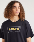 Levi's Crewneck T-shirt with Logo, comfortable fit 161430474 caviar-black