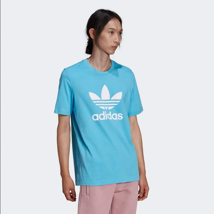 Adidas Originals Adicolor Classic Trefoil short sleeve t-shirt HE9513 light blue white