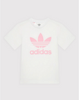Adidas completo da ragazza t-shirt e pantaloncino HC9507 white-true pink