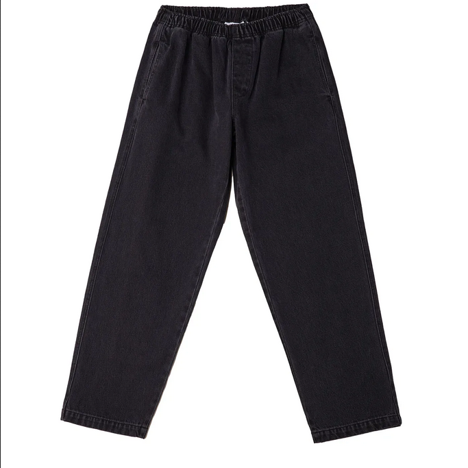 Obey pantalone denim con elastico in vita Easy 142010079 black