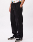 Obey pantalone denim con elastico in vita Easy 142010079 black