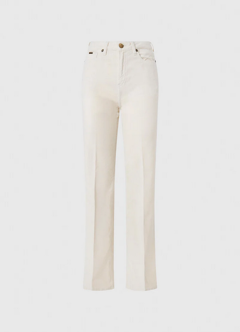Pepe Jeans Women&#39;s flared corduroy trousers Willa Cord PL2115850 804 ivory 