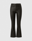Pepe Jeans Dion Flare black waxed jeans trousers with high waist and wide PL204156XB0 denim black