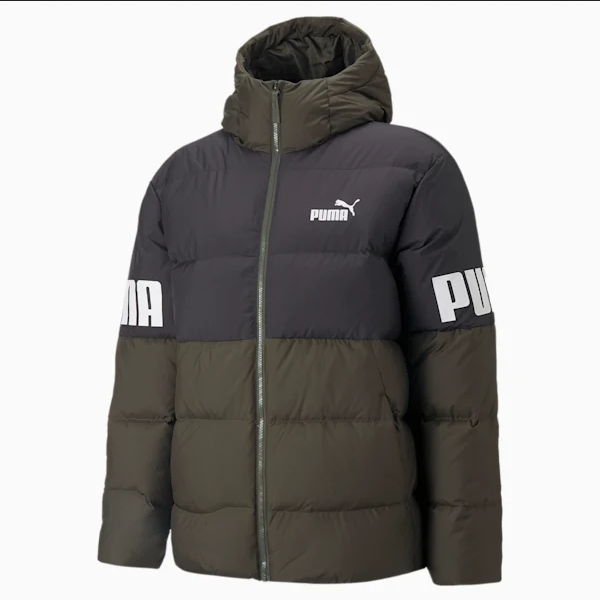 Puma men&#39;s down jacket with hood 849335 70 forest night