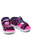 Skechers girl's sandal with lights Lights Heart Savvy Cat 302090L/HPBL pink-blue