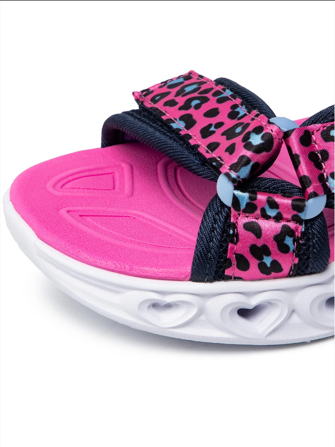 Skechers girl&#39;s sandal with lights Lights Heart Savvy Cat 302090L/HPBL pink-blue