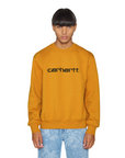 Carhartt men's crewneck sweatshirt 1030229 10E ochre-dark navy