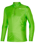 Mizuno men's technical half zip running shirt Active Hybrid Dry Ls Hz J2GC1525 33 lime green 