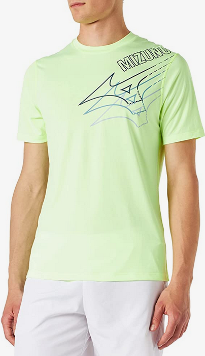Mizuno men&#39;s short sleeve sports t-shirt Core J2GA2057 37 lemon green 