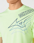 Mizuno men's short sleeve sports t-shirt Core J2GA2057 37 lemon green 