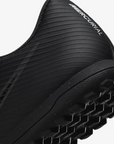 Nike men's soccer shoe Mercurial Vapor 15 Club Turf DJ5968 001 black-yellow-dark gray
