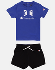Champion children's outfit Legacy American Classic short sleeve t-shirt and shorts 306379 BS071 ETR blue