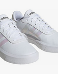 Adidas sneakers da donna con zeppa Court Platorm H06299 white