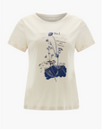 Freddy Women's t-shirt in modal jersey with patterned print S3WSLT5 WFLO56 white-allover flower blue