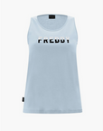 Freddy Women's comfort jersey tank top with two-tone FREDDY print S3WCXK1 C66 winter sky