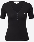 Lee Women's Henley Button T-shirt L44KIP01 black
