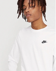 Nike T-shirt manica lunga a uomo Club Sportwear AR5193-100 white