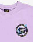 Santa Cruz short sleeve adult t-shirt Holo Flamed Dot SCA-TEE-8788 lavender