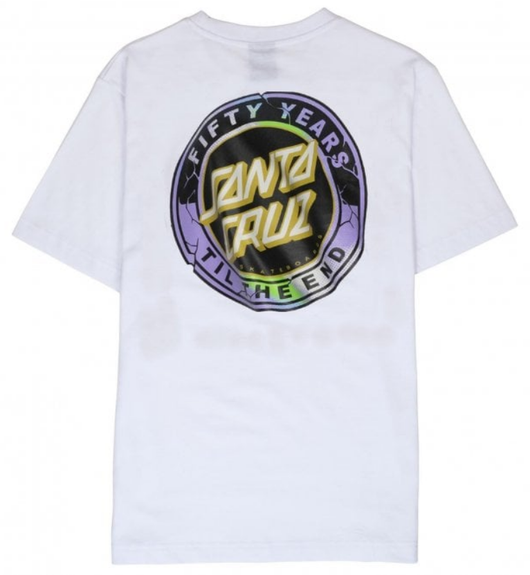 Santa Cruz Short Sleeve T-Shirt 50TH Tte Dot SCA-TEE-8758 white