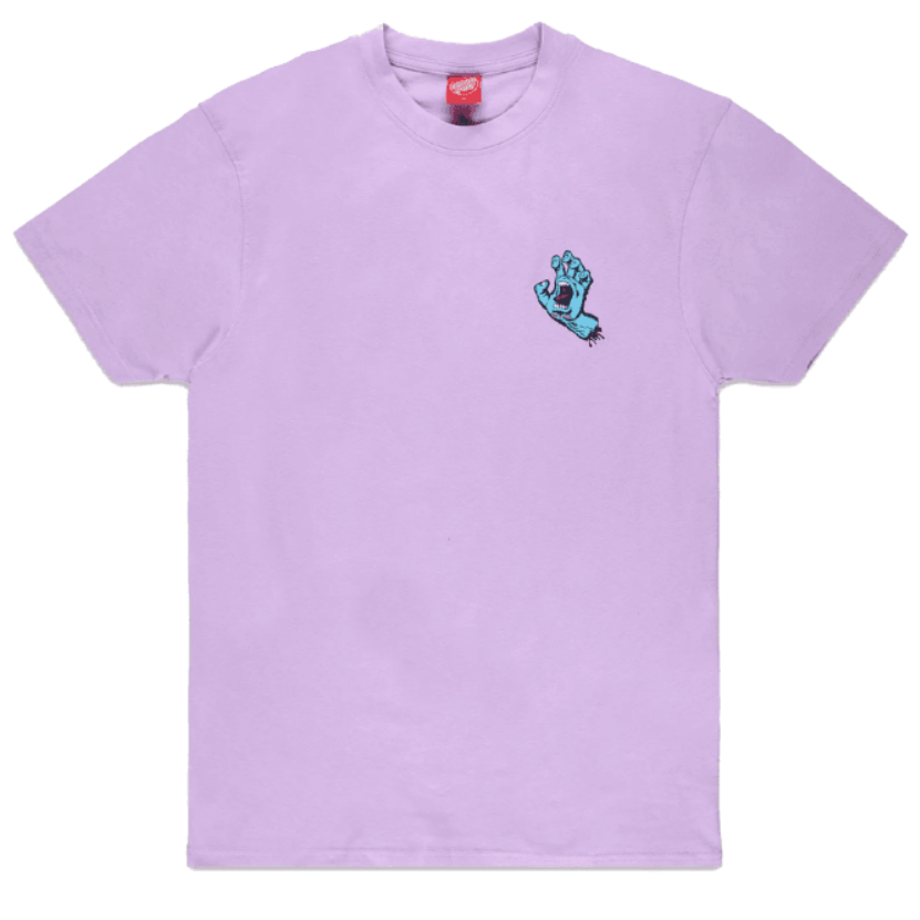 Santa Cruz men&#39;s short sleeve t-shirt Screaming Hand SCA-TEE-9148 lavender