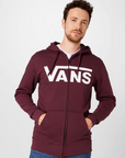 Vans zip closure hooded sweatshirt FZH 5913H07 XS burgundy