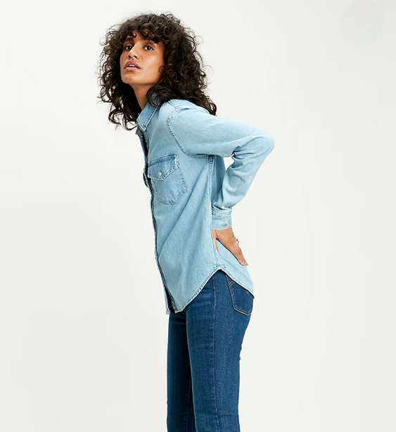 Levi&#39;s Western Essential women&#39;s denim shirt 16786-0001 cool out-blue