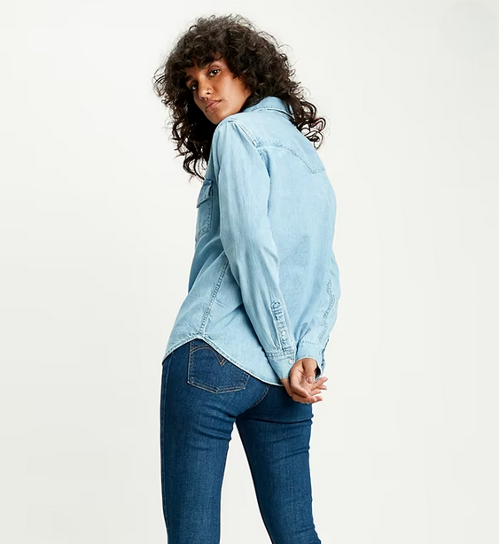 Levi&#39;s Western Essential women&#39;s denim shirt 16786-0001 cool out-blue