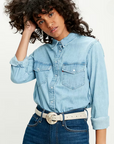 Levi's Western Essential women's denim shirt 16786-0001 cool out-blue