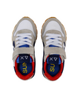 Sun68 sneakers da ragazzo Jaki Tricolors Kid Z33312K 0107 bianco-navy blue