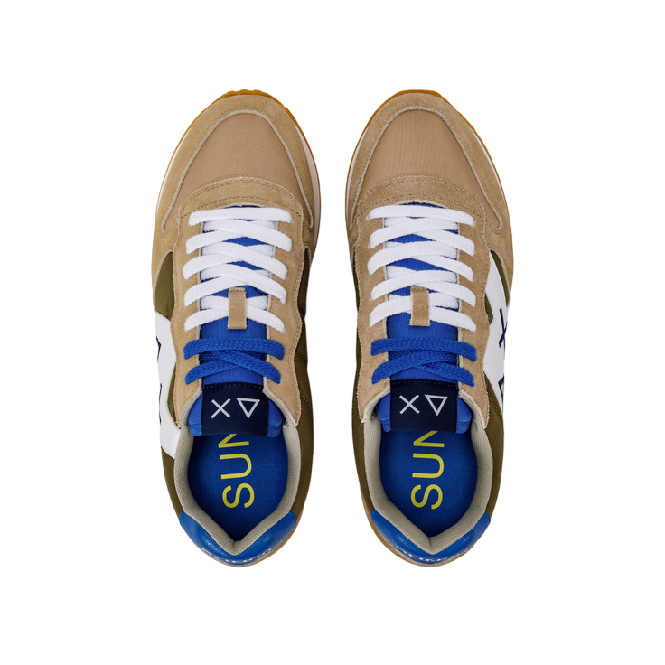 Sun68 men&#39;s sneakers Jaki Tricolors Z33112 1619 beige-military