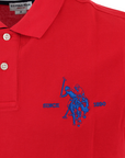US Polo Assn Men's polo shirt short sleeve with contrasting back neck Kory 41029 65084 352 red