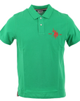 US Polo Assn Men's polo shirt short sleeve with contrasting back neck Kory 41029 65084 342 grass green