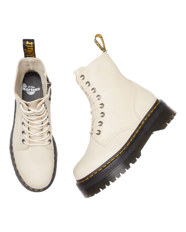 Dr. Martens stivale da donna PLatform Jadon III in pelle Pisa 26378292 parchment beige