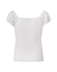 Pepe Jeans Women's T-shirt with heart neckline PL505454 800 white