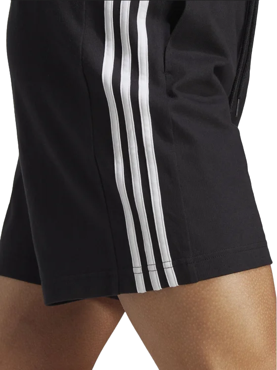 Adidas men&#39;s sports shorts in jersey 7&quot; 3 Stripes IC9378 black