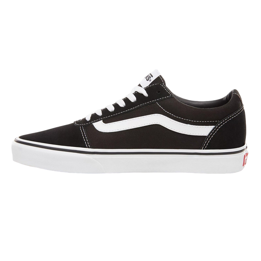 Vans men&#39;s sneakers shoe in canvas and suede leather Ward VN0A36EMC4R1 black-white