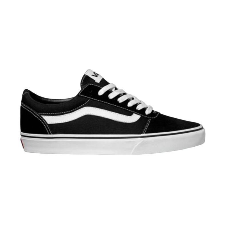 Vans men&#39;s sneakers shoe in canvas and suede leather Ward VN0A36EMC4R1 black-white