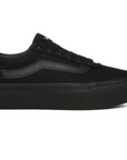 Vans women's wedge sneakers shoe in black Ward VN0A3TLC1861 canvas