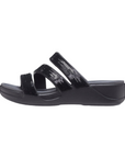 Crocs women's sandal Boca Sequin Strappy Wedge W 207645-BLK black