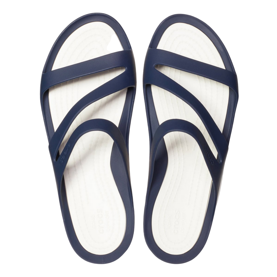 Crocs sandalo basso da donna Swiftwater 203998 462 blu bianco