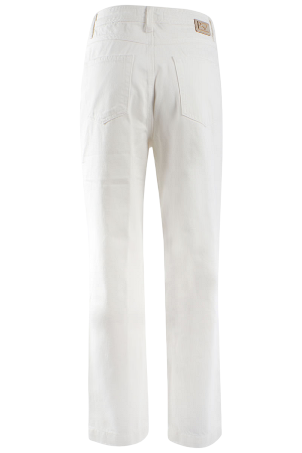 Yes Zee Women&#39;s 5-pocket trousers with peplum P331-WQ00-0107 white